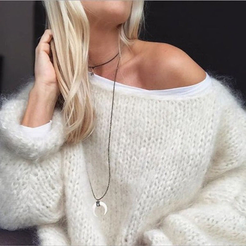 Orithia | Oversized Crochet Knit Sweater - Losjes, Zachte Pullover, Casual Herfst Top
