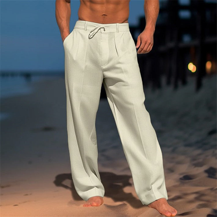 Jocas | Heren Relaxed-Fit Linnen Broek - Lichtgewicht Zomerbroek