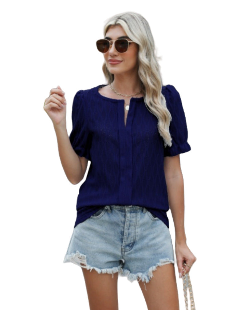 Uvelyn | Damesblouse met ballonmouwen - Casual Elegante Losvallende Top