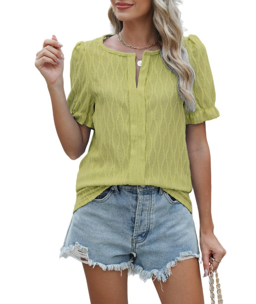 Uvelyn | Damesblouse met ballonmouwen - Casual Elegante Losvallende Top