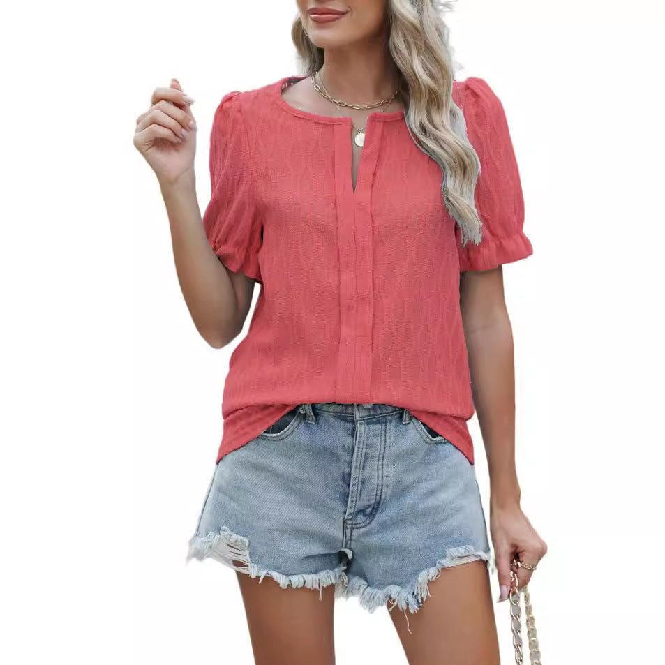Uvelyn | Damesblouse met ballonmouwen - Casual Elegante Losvallende Top