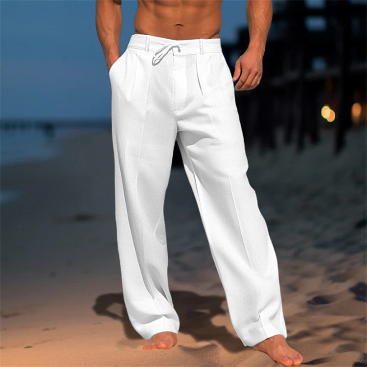 Jocas | Heren Relaxed-Fit Linnen Broek - Lichtgewicht Zomerbroek