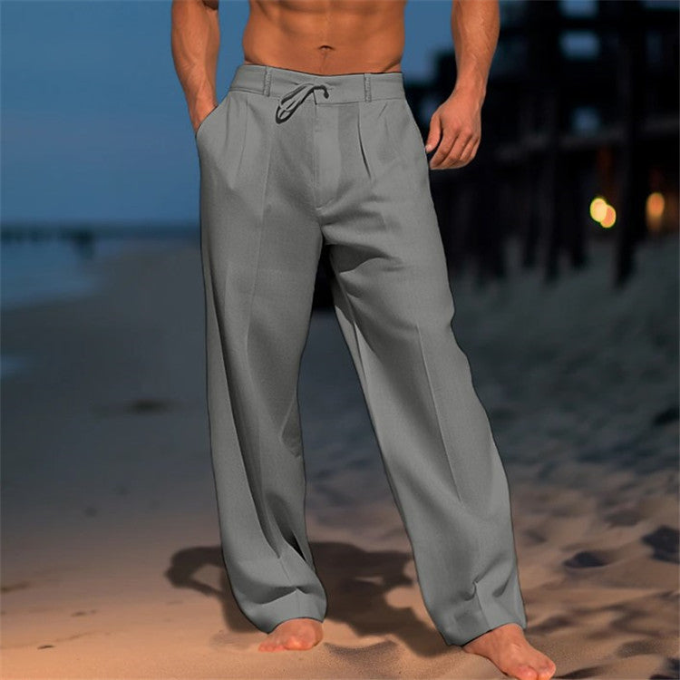 Jocas | Heren Relaxed-Fit Linnen Broek - Lichtgewicht Zomerbroek