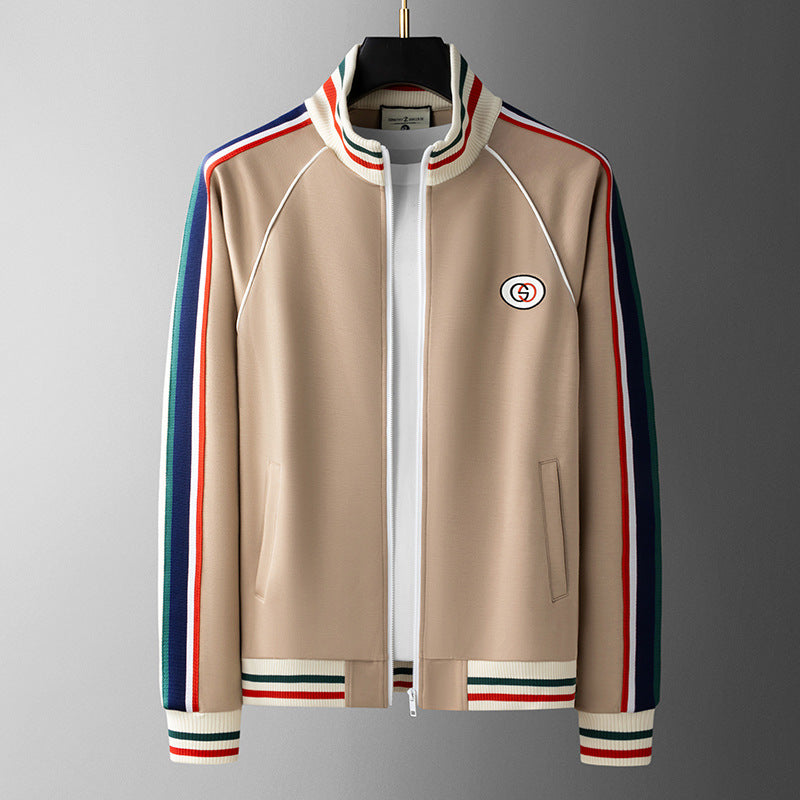 Benedetto | Premium trainingspak voor heren – Getailleerde pasvorm, casual & loungewear, marineblauw/beige