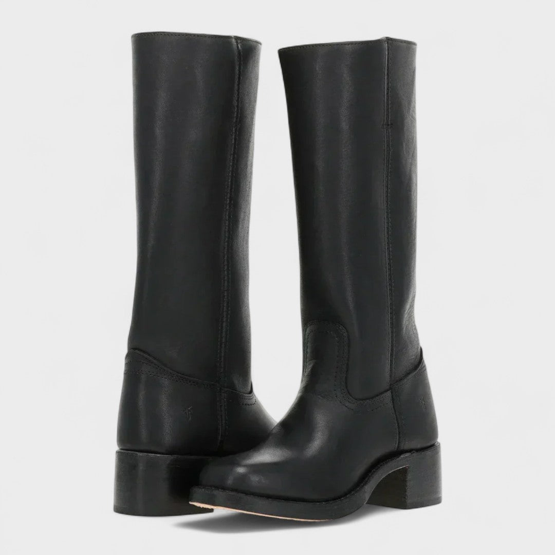 Cowbella | Klassieke leren cowboylaarzen voor dames – dikke zool, westernstijl, duurzaam en stijlvol