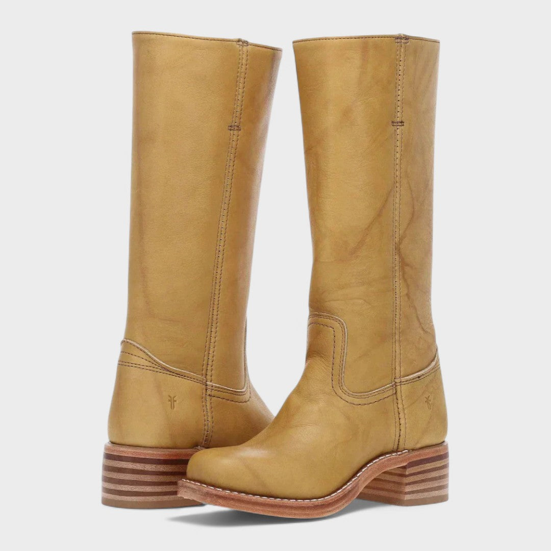 Cowbella | Klassieke leren cowboylaarzen voor dames – dikke zool, westernstijl, duurzaam en stijlvol