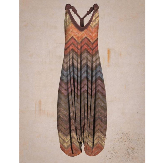 Matika | Jumpsuit, ademend, mouwloos en bedrukt - comfortabel, stijlvol