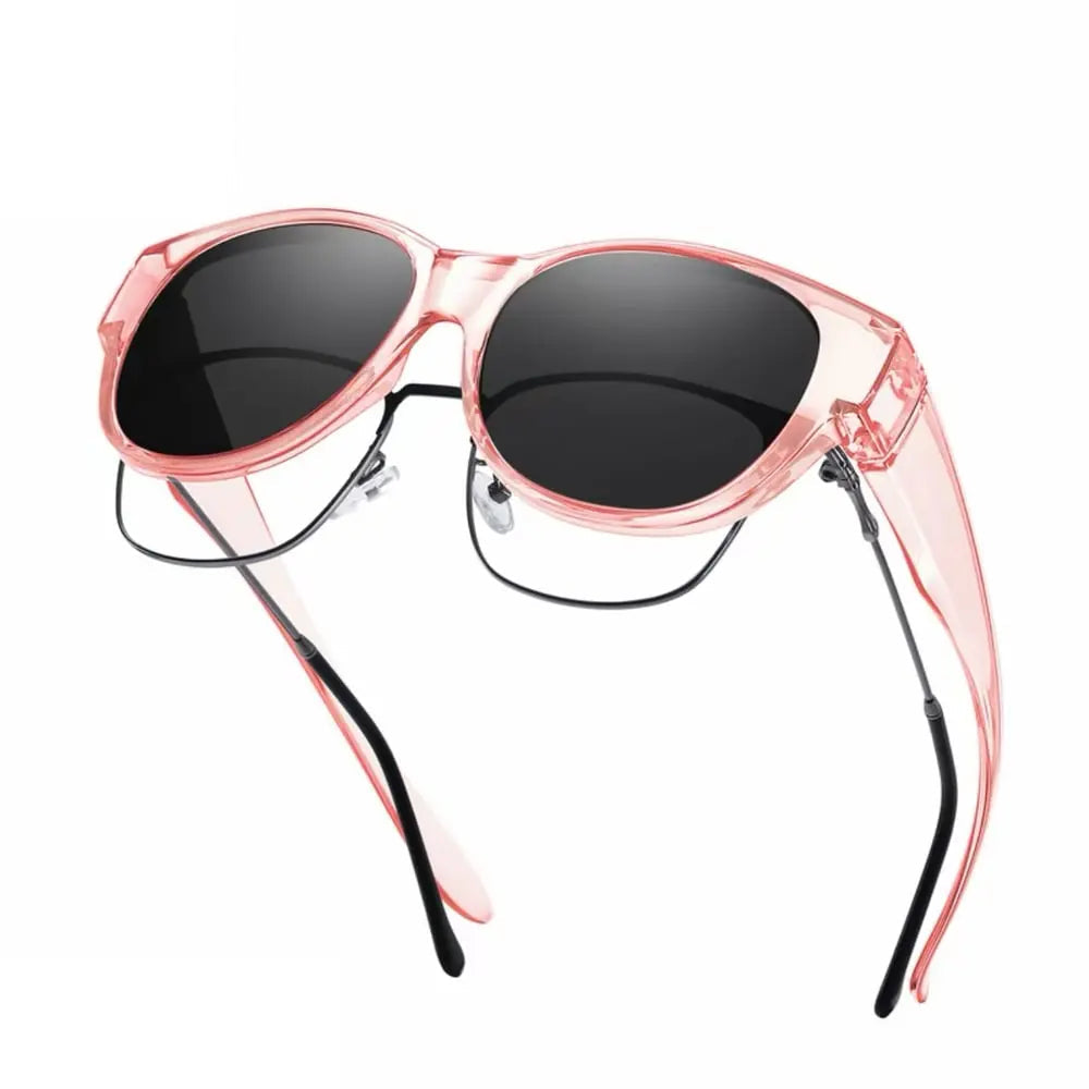 ShadeOver | Gepolariseerde zonnebrillen voor brildragers – Overglazen, cat-eye-stijl, UV-bescherming