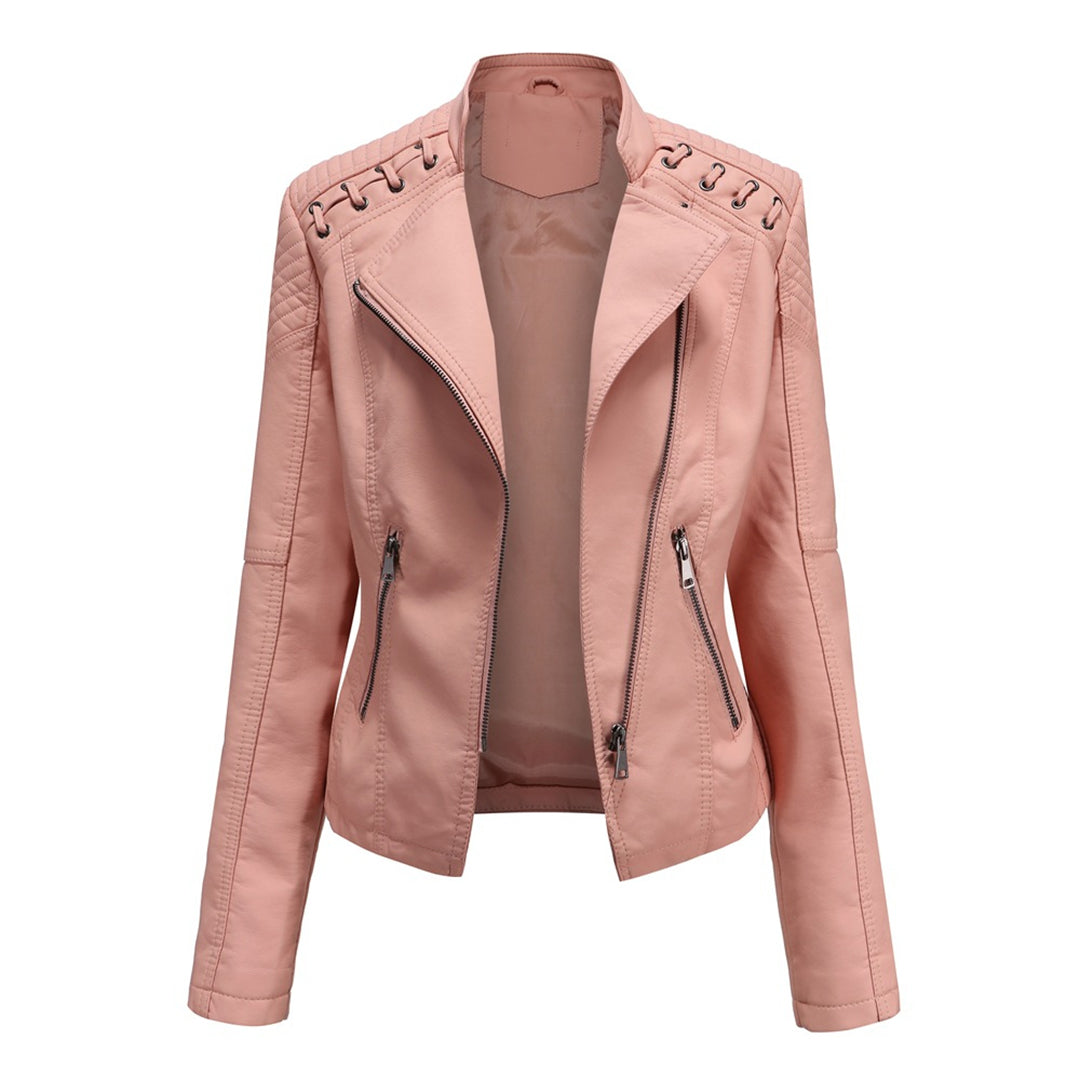 Florenza | Leren motorjack voor dames – Stijlvol motorjack met ritssluiting, lichtgewicht en casual bovenkleding