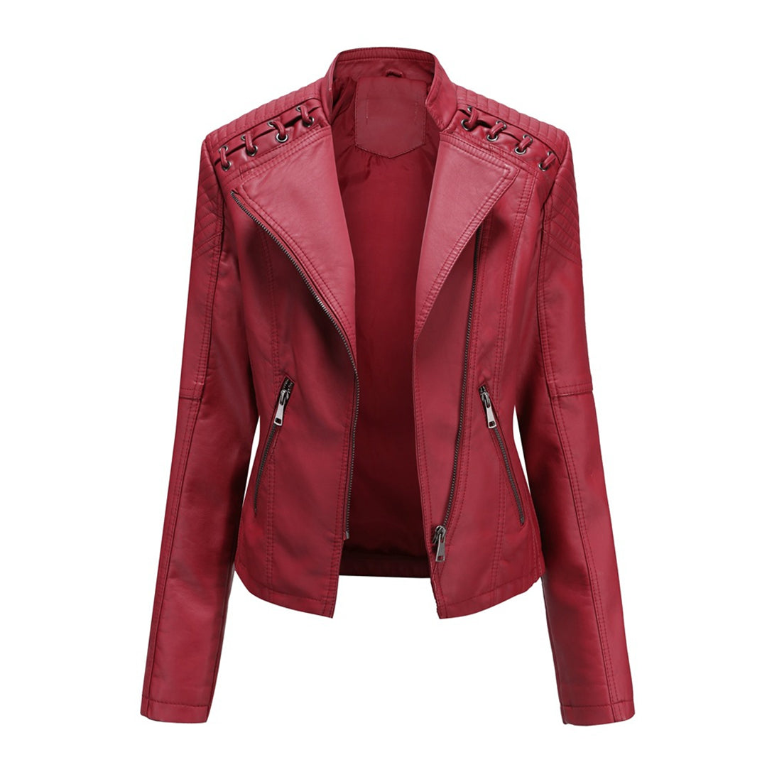 Florenza | Leren motorjack voor dames – Stijlvol motorjack met ritssluiting, lichtgewicht en casual bovenkleding