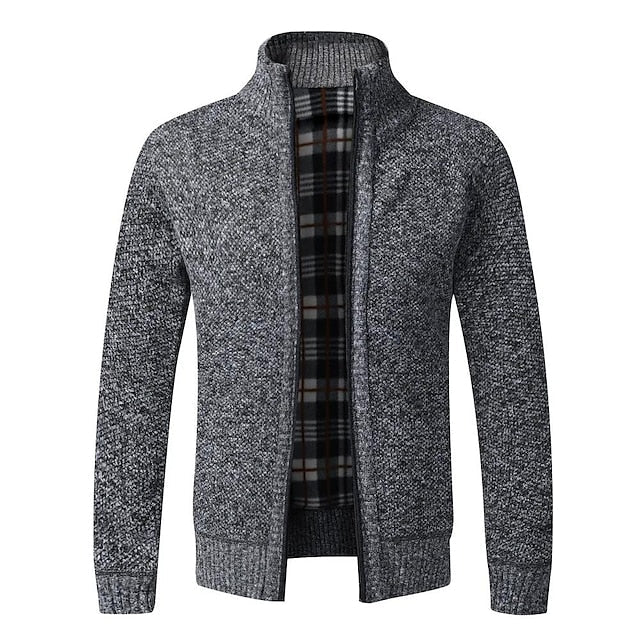 Jarnel | Gebreide heren trui met rits en hoge hals - Comfortabel, warm, casual en stijlvol breigoed