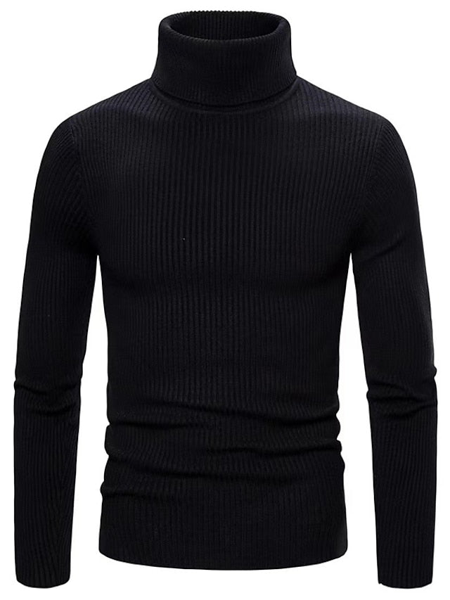 Tomy | Heren wollen coltrui - Stijlvolle Warme Trui, Hoge Hals Knitwear, Zachte Slim Fit Casual Trui