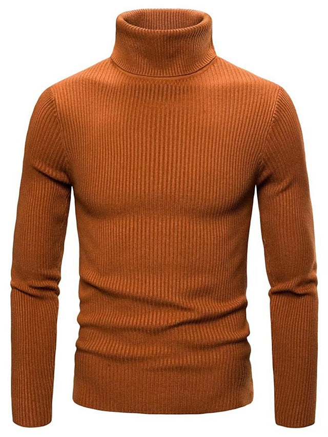 Tomy | Heren wollen coltrui - Stijlvolle Warme Trui, Hoge Hals Knitwear, Zachte Slim Fit Casual Trui