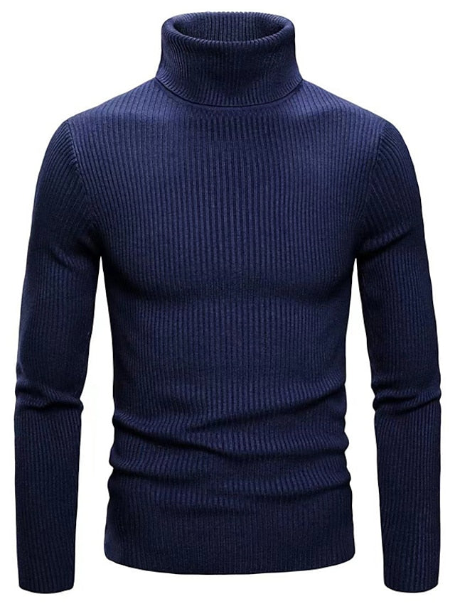 Tomy | Heren wollen coltrui - Stijlvolle Warme Trui, Hoge Hals Knitwear, Zachte Slim Fit Casual Trui