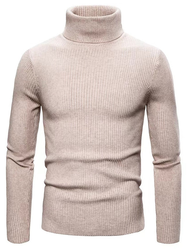 Tomy | Heren wollen coltrui - Stijlvolle Warme Trui, Hoge Hals Knitwear, Zachte Slim Fit Casual Trui