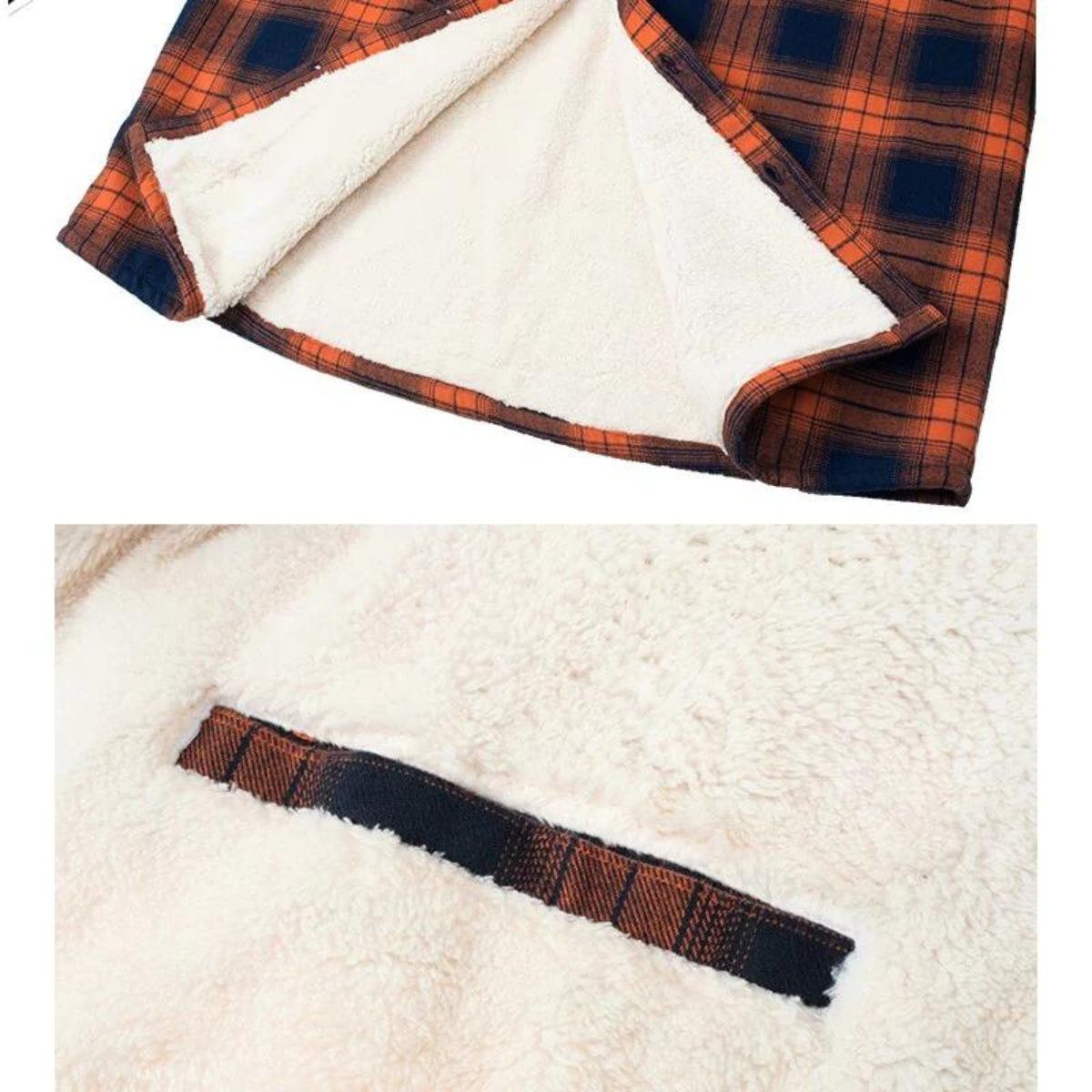Corvin | Heren fleece gevoerd geruit overhemdjasje – Warm overhemd met lange mouwen en knopen