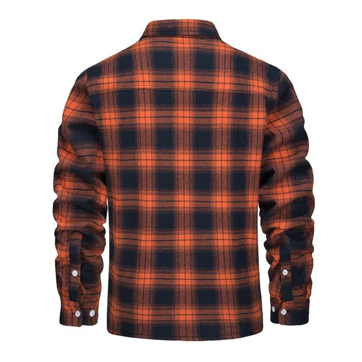 Corvin | Heren fleece gevoerd geruit overhemdjasje – Warm overhemd met lange mouwen en knopen