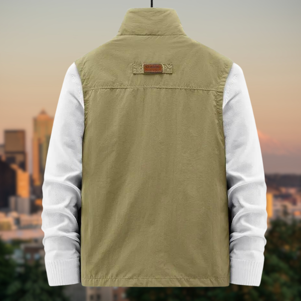 Torsten | Mouwloos multifunctioneel vest met meerdere zakken voor heren, casual outdoor vest