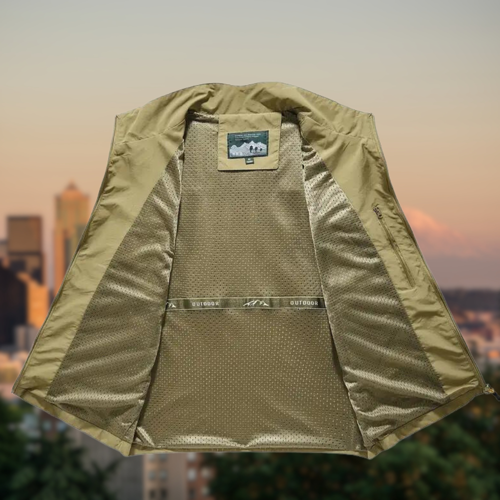 Torsten | Mouwloos multifunctioneel vest met meerdere zakken voor heren, casual outdoor vest