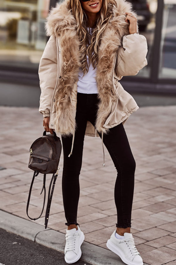 Calira | Winterparka jas met capuchon van imitatiebont voor dames - stijlvolle lange jas, casual buitenmode