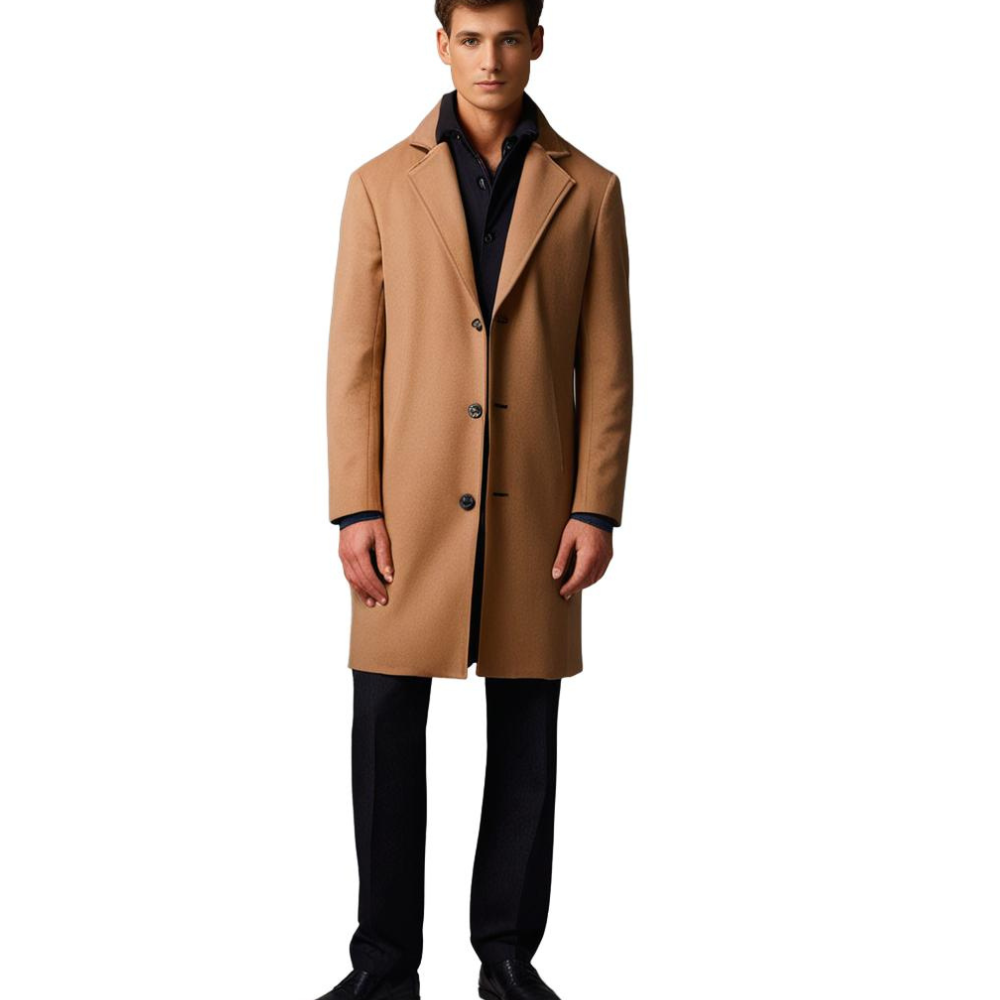 Orvand | Winterjas voor heren – Elegante overjas van wolmix, warme geïsoleerde jas