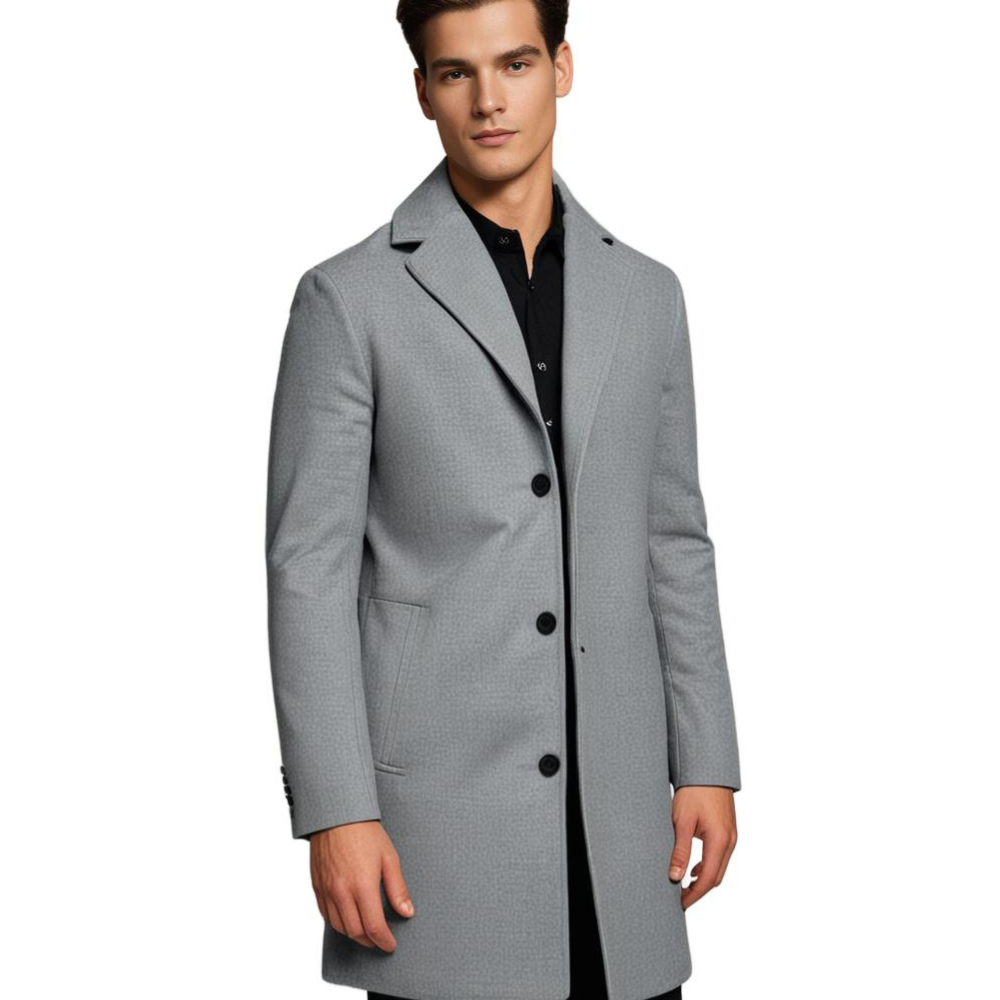 Orvand | Winterjas voor heren – Elegante overjas van wolmix, warme geïsoleerde jas