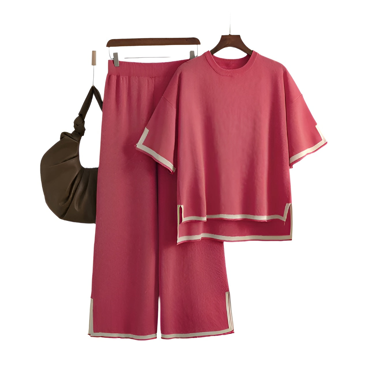 Iralyn | Stretchbare gebreide top en broek – Casual loungewear, zachte, comfortabele tweedelige outfit