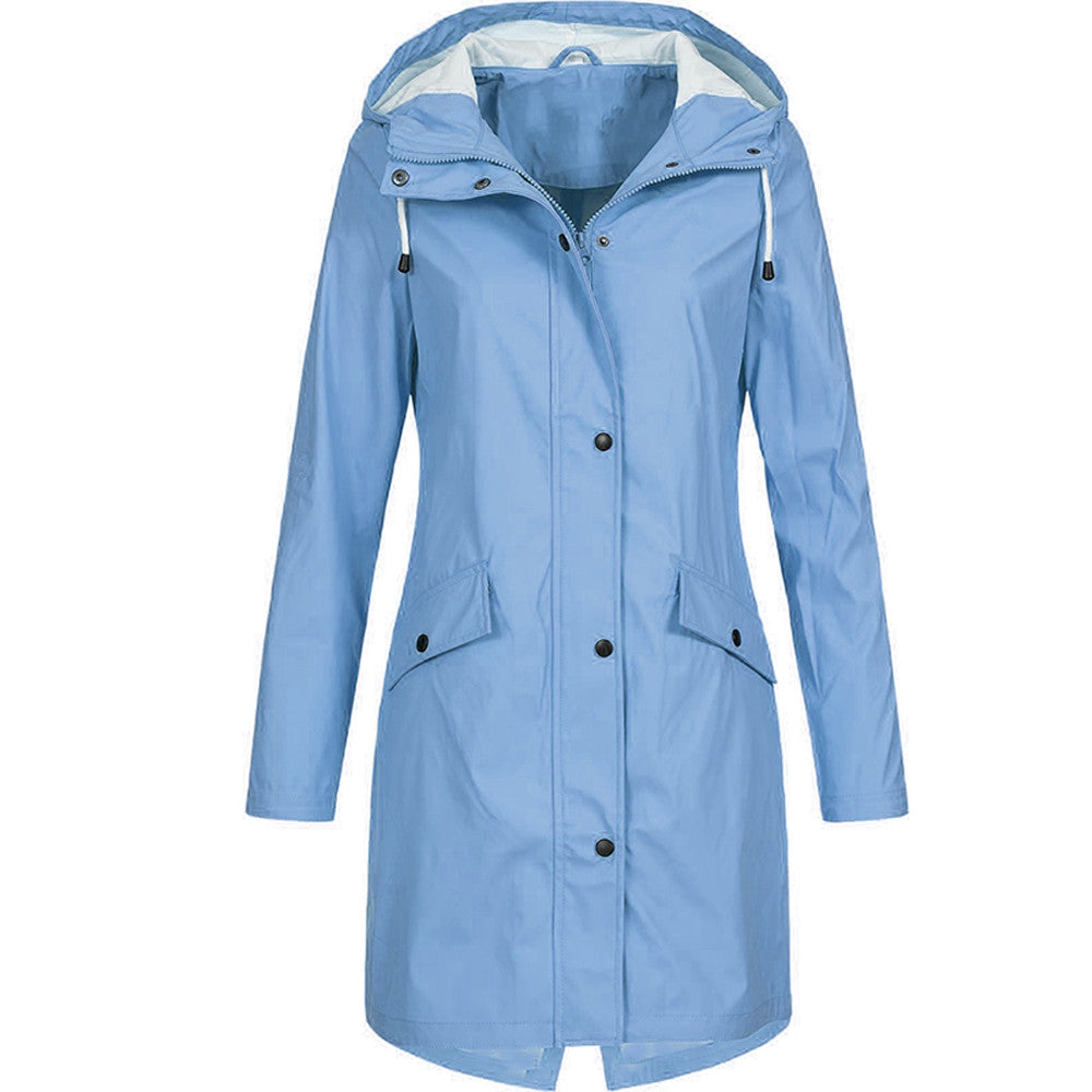Eefje | Waterdichte regenjas met capuchon, lichtgewicht, winddicht, casual outdoor- en reisjack