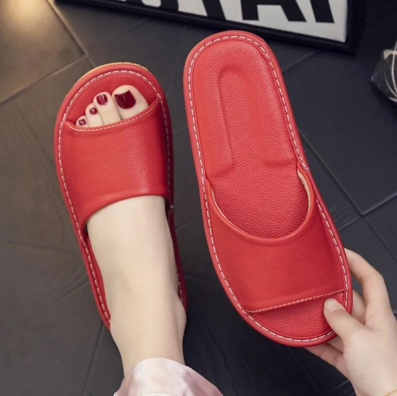 Velni | Unisex Leren Slippers - Comfortabele Leren Sandalen voor Mannen & Vrouwen
