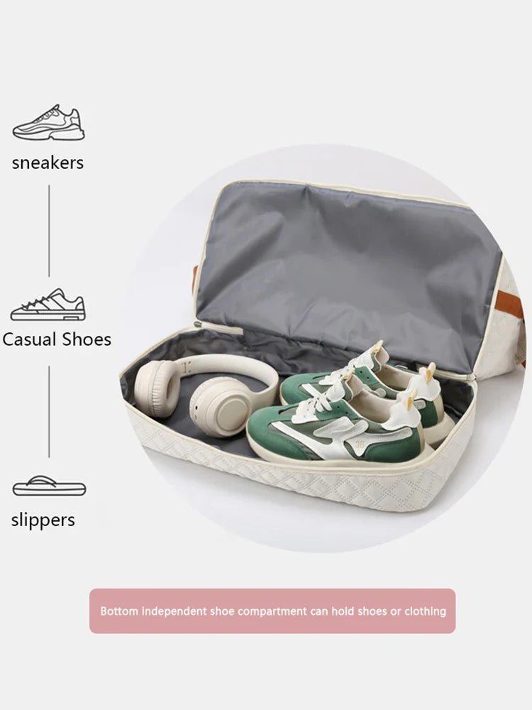 VaultVoyage | Grote reistas met schoenenvak - duurzame nylon weekendtas