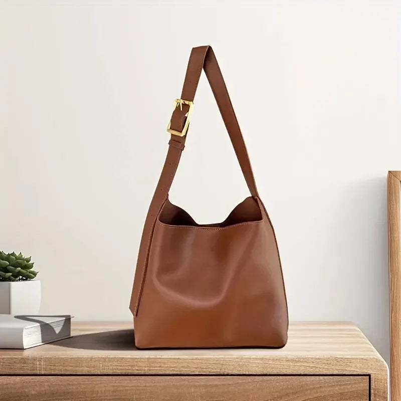 Hysa | Klassieke elegante schoudertas - minimalistisch, dagelijkse casual handtas