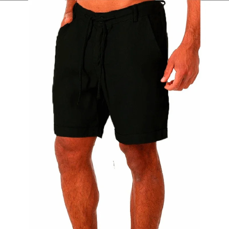 Andy | Herenhorts van ademend linnen met koord - Casual & Comfortabele Zomershorts