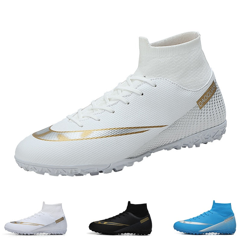 GripStrike | Heren Voetbalschoenen Hoge Enkel - Ademende Outdoor Voetbalschoenen, Antislip Turf Trainers