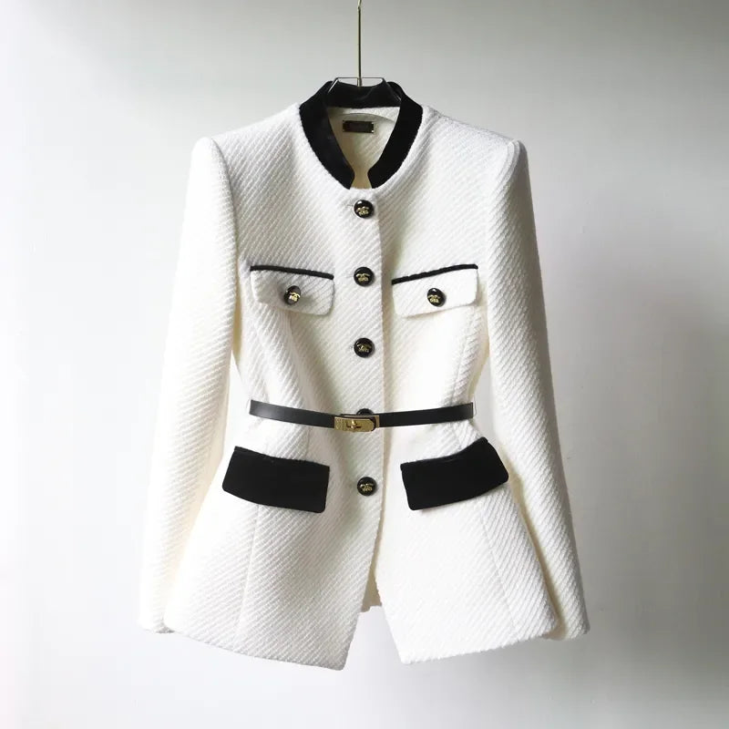 Maelis | Tijdloze damesjas, lange mouwen, klassieke pasvorm, wolmix, elegante bovenkleding