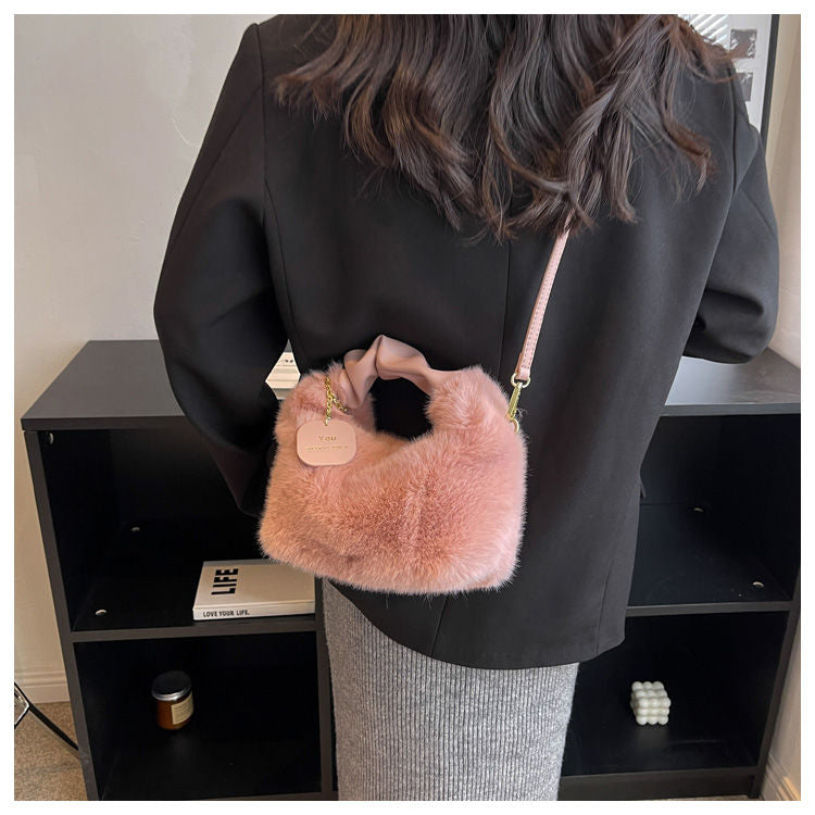 Viora | Handtas van kunstbont voor dames - elegante en zachte designertas voor modieuze outfits