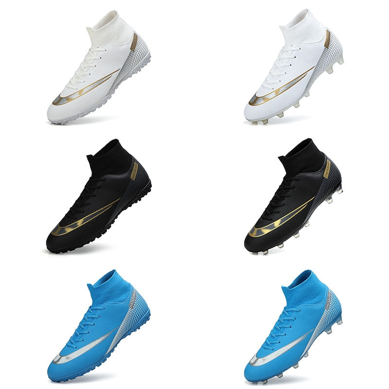 GripStrike | Heren Voetbalschoenen Hoge Enkel - Ademende Outdoor Voetbalschoenen, Antislip Turf Trainers