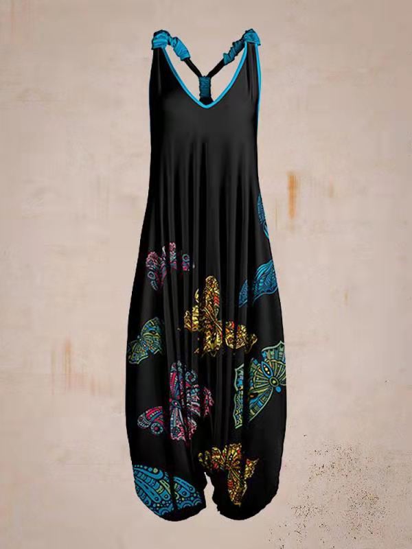 Matika | Jumpsuit, ademend, mouwloos en bedrukt - comfortabel, stijlvol