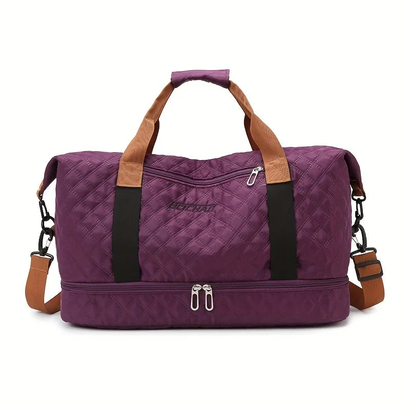 VaultVoyage | Grote reistas met schoenenvak - duurzame nylon weekendtas