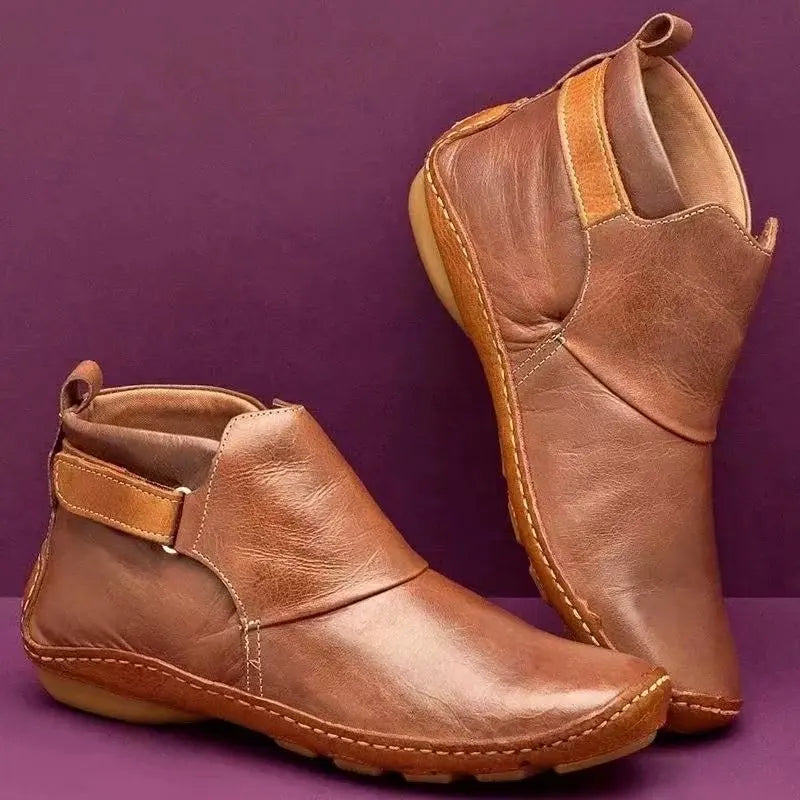 FlexBoot | Orthopedische lederen enkellaarzen voor dames - comfortabele modeschoenen voor wandelen en pijnverlichting