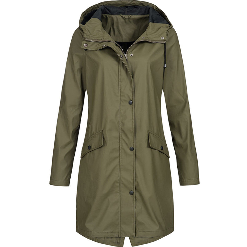 Eefje | Waterdichte regenjas met capuchon, lichtgewicht, winddicht, casual outdoor- en reisjack