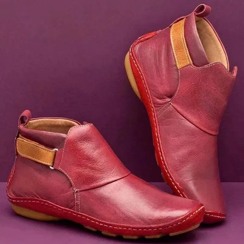 FlexBoot | Orthopedische lederen enkellaarzen voor dames - comfortabele modeschoenen voor wandelen en pijnverlichting