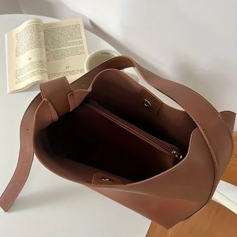 Hysa | Klassieke elegante schoudertas - minimalistisch, dagelijkse casual handtas