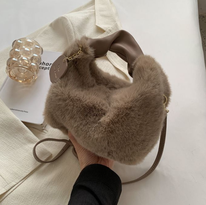 Viora | Handtas van kunstbont voor dames - elegante en zachte designertas voor modieuze outfits