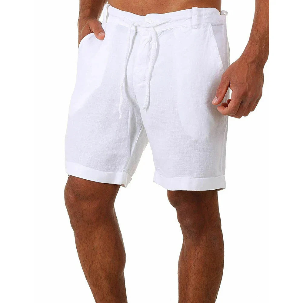 Andy | Herenhorts van ademend linnen met koord - Casual & Comfortabele Zomershorts