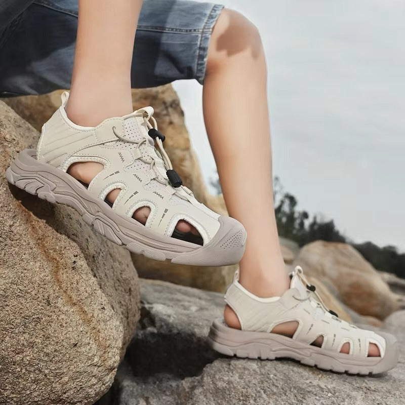 TerraStep | Ademende wandelsandalen voor heren - Robuuste outdoor sandalen voor trails die waterbestendig zijn
