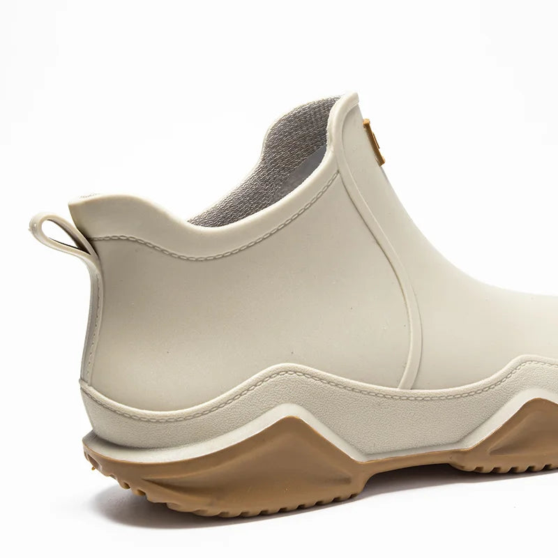 HydroStep | Waterdichte enkellaarzen voor dames – antislipzool, treklipje, comfortabele regenlaarzen