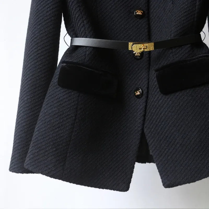 Maelis | Tijdloze damesjas, lange mouwen, klassieke pasvorm, wolmix, elegante bovenkleding