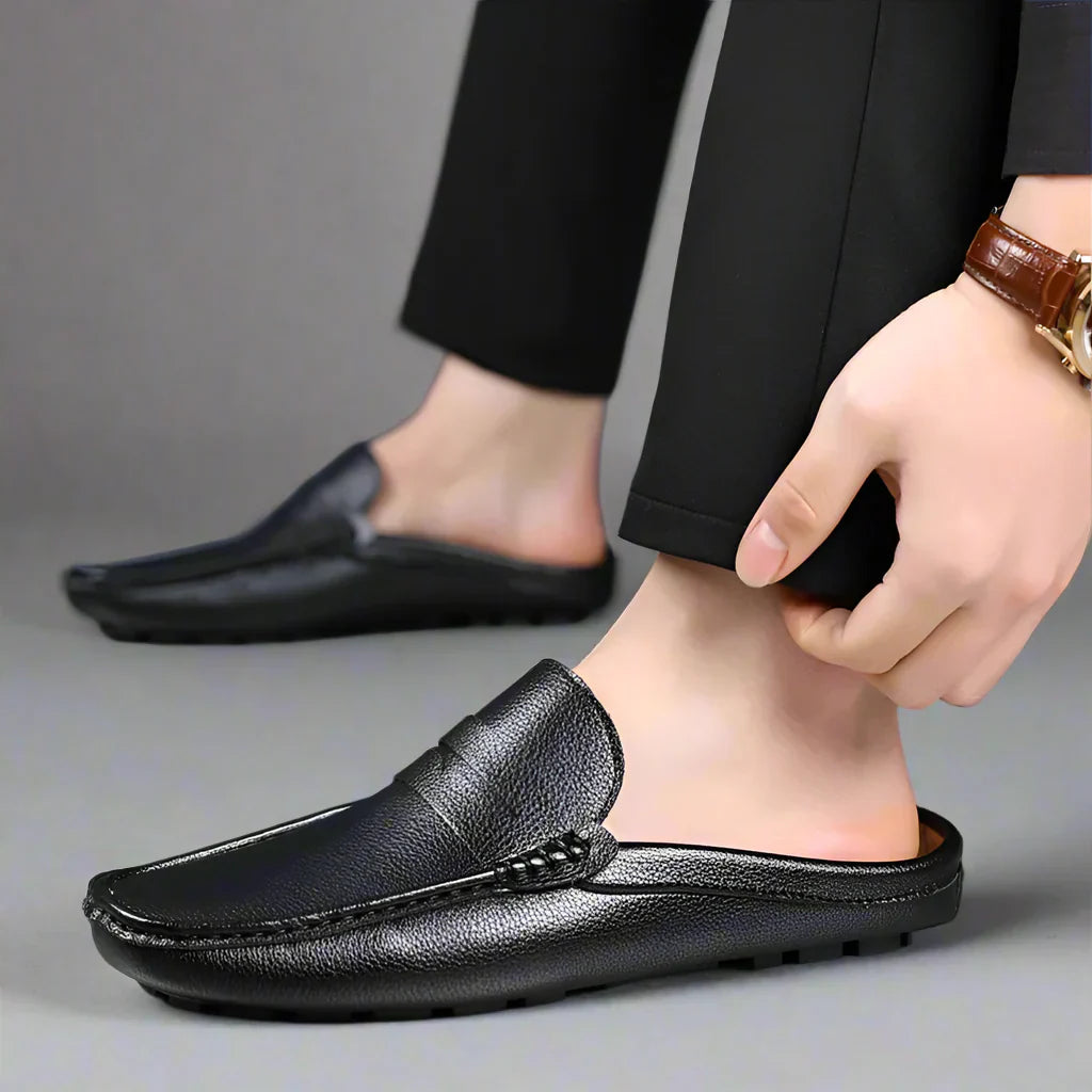 Daxton | Ademende Slip-On Leren Loafers voor Mannen - Comfortabele Casual Schoenen