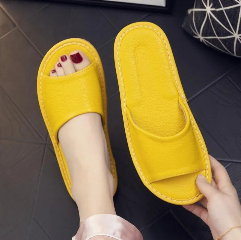 Velni | Unisex Leren Slippers - Comfortabele Leren Sandalen voor Mannen & Vrouwen