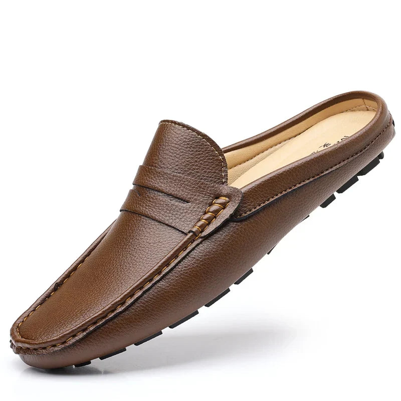 Daxton | Ademende Slip-On Leren Loafers voor Mannen - Comfortabele Casual Schoenen
